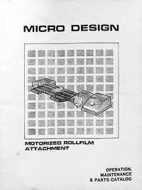 Micro Design Motorized Rollfilm Attachment Owners Manual