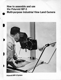 Polaroid MP-3 Industrial View Land Camera Copy Stand Owners Manual
