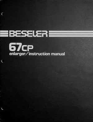 Beseler 67cp Photo Enlarger Owners Manual