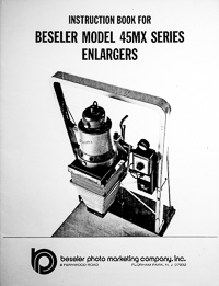Beseler 45MX Series Photo Enlarger Owners Manual