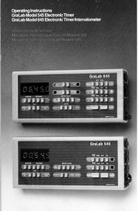 GraLab Model 545, 645 Electronic Timer Operating Instructions