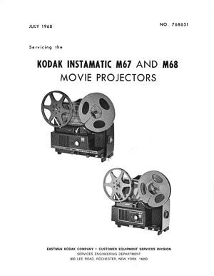 Kodak 8mm Instamatic M67 and M68 Projector Service Manual