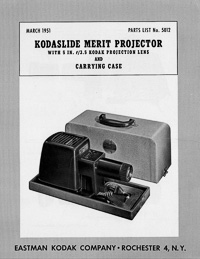 Kodaslide Merit Slide Projector Parts Manual