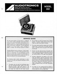 Audiotronics Record Player 302 Service Guide