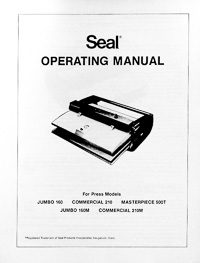 Seal Dry Mount Laminating Press Owners Manual