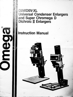 Omega D5V / D5V-XL Owners Manual