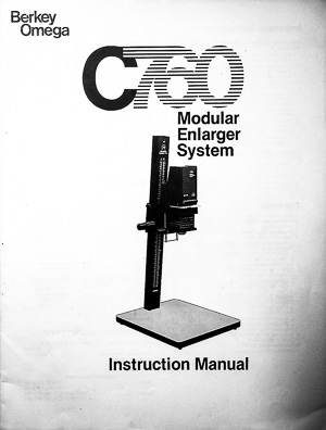 Omega C760 Modular Photo Enlarger System Owners Manual