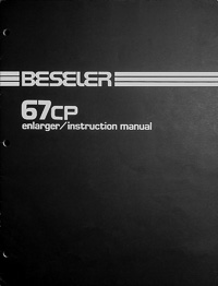 Beseler 67cp Photo Enlarger Owners Manual