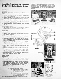 Togic Bro-Dart 800 Series Binding System Owners Manual