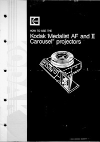 Kodak Medalist AF and II Carousel Slide Projector Owners Manual