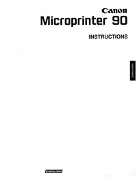 Canon Microprinter 90 Microfilm Reader / Printer Owners Manual