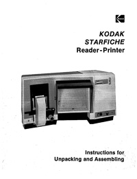 Kodak Starfiche Microfilm Reader / Printer Assembly Manual