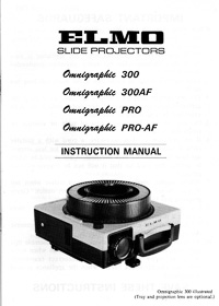Elmo Omnigraphic 300, 300AF, PRO and PRO-AF Slide Projector Owner's Manual