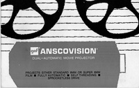 GAF Anscovision 8mm and Super 8 Movie Projector Owner's Manual