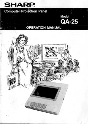 Sharp Model QA-25 Computer Projection Panel Operation Manual
