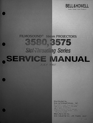 Bell & Howell / Eiki 3580, 3575 Service and Parts Manual