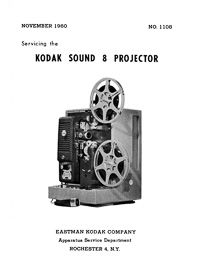 Kodak Sound 8 Movie Projector Models 1 and 1E Service and Parts Manual